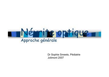 Névrite optique - Mon enfant grandit