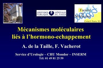 pour voir la Diaporama - Service d'Urologie CHU Henri Mondor