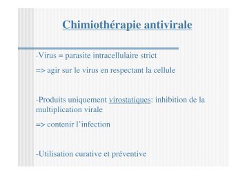 Chimiothérapie antivirale - Roneo'07
