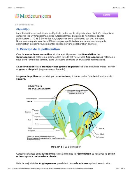 1. Hybridation et polyploïdisation