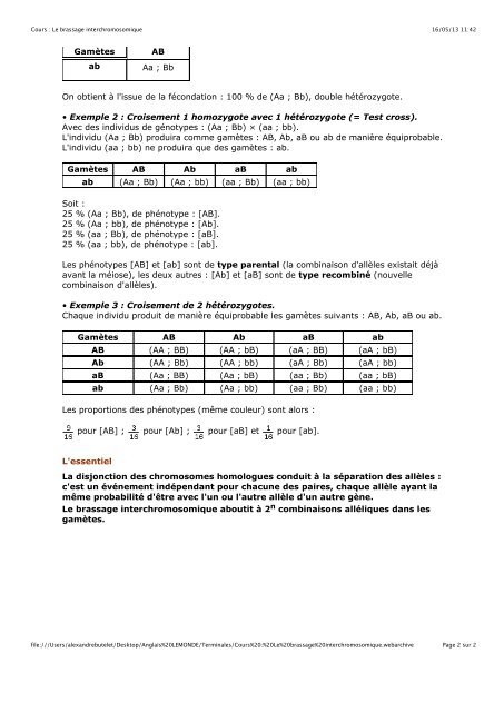 1. Hybridation et polyploïdisation