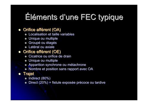 Fistules digestives C. Duchamp
