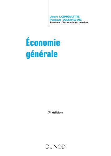 Économie générale - Dunod