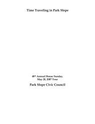 Time Traveling in Park Slope Park Slope Civic Council