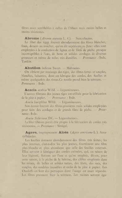 Catalogue raisonné des plantes textiles et papyrifères des ... - Manioc