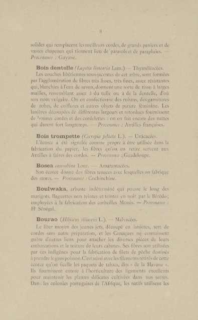 Catalogue raisonné des plantes textiles et papyrifères des ... - Manioc