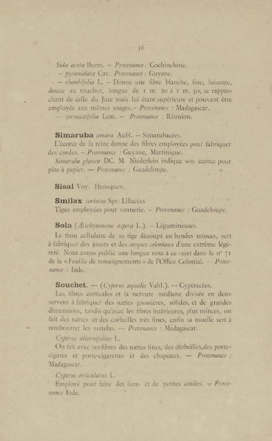 Catalogue raisonné des plantes textiles et papyrifères des ... - Manioc