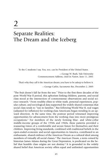 Separate Realities: The Dream and the Iceberg - Scarecrow Press