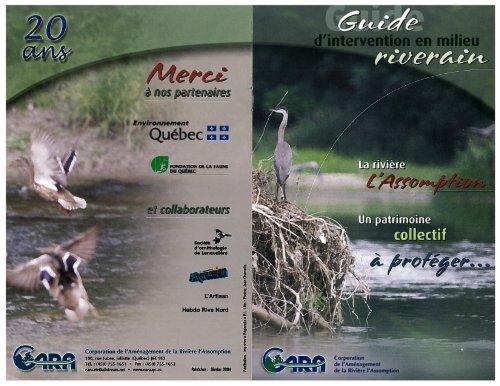 Guide d'intervention en milieu riverain - Corporation de l ...