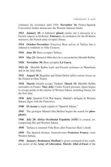 Historical Dictionary of Western Sahara Third ... - Scarecrow Press