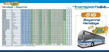 Ligne 816 été BAYONNE - Transports 64