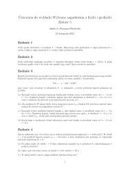 Ćwiczenia do wykładu Wybrane zagadnienia z fizyki i geofizyki ...