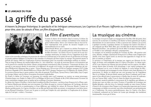 LES CAPRICES D'UN FLEUVE - Bibliothèque du film