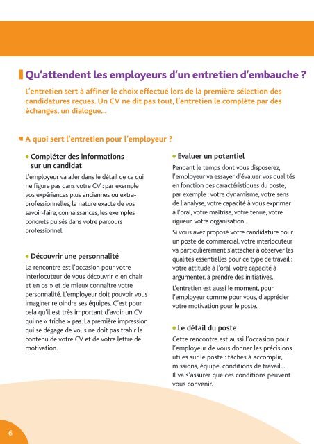 Guide pratique Réussir l'entretien d'embauche ... - Carrefour Emploi