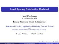 Level Spacing Distribution Revisited - Theoretical Group Atomic ...