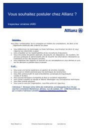 Vous souhaitez postuler chez Allianz ?