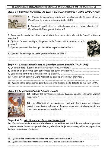 Questionnaire général visite 2h - Le Mémorial de l'Alsace-Moselle