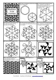 Réalisation d'une mosaïque - maths et tiques