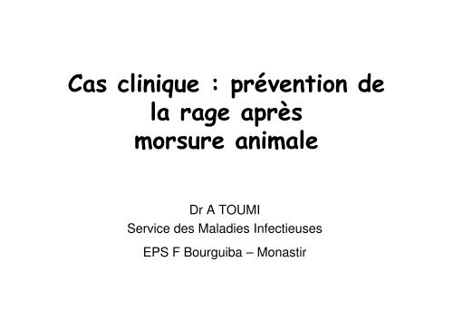 Conduite à Tenir Immédiate à Visée Préventive Devant Une