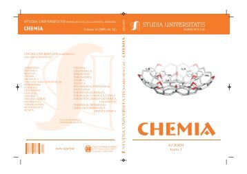 CHEMIA - Facultatea de Chimie şi Inginerie Chimică