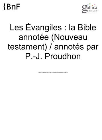 Les Évangiles : la Bible annotée - BIBLIQUEMENT VOTRE