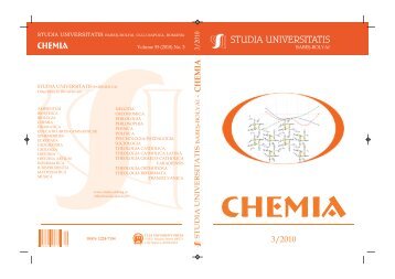 CHEMIA - Facultatea de Chimie şi Inginerie Chimică