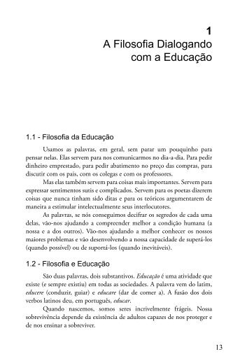 1 A Filosofia Dialogando com a Educação - Formaeacao.com.br