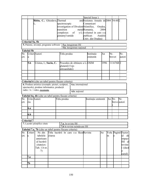 1 CRITERII DE EVALUARE a performanţelor ştiinţifice individuale ...