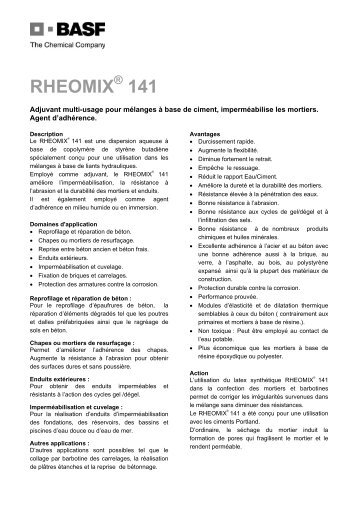 rheomix ® 141 - Made in Algeria