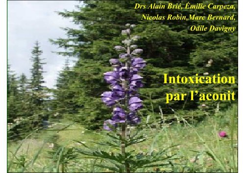 Intoxication volontaire par Aconit