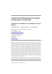 Comportement dilatométrique de mortiers - sacre