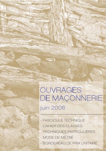 Ouvrages de maçonnerie - Ministère de la Culture et de la ...