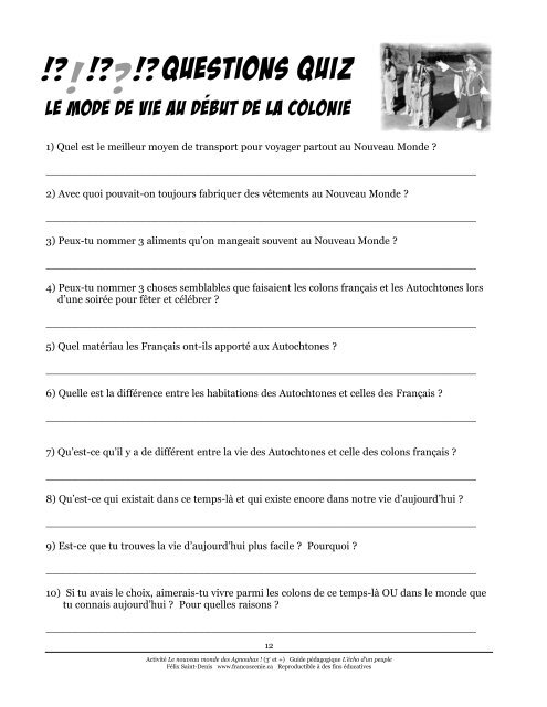 guide d'activités pédagogiques - L'écho d'un peuple