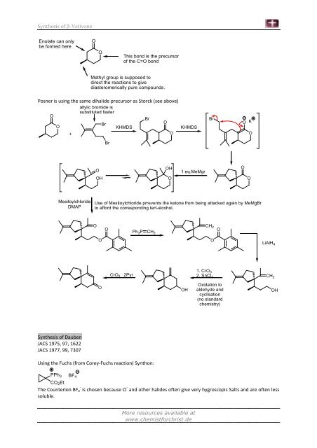 Synthesis of β-Vetivone More resources available ... - ChemistforChrist