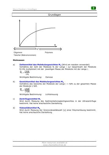 MC-Handout 1 - ChemistforChrist