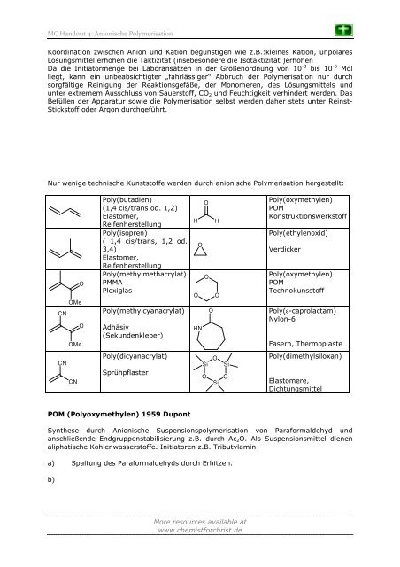 MC-Handout 4xx - ChemistforChrist