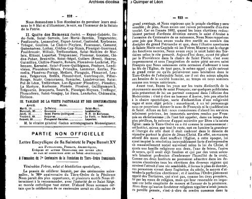 LA SEMAINE RELIGIEUSE - Diocèse de Quimper et du Léon