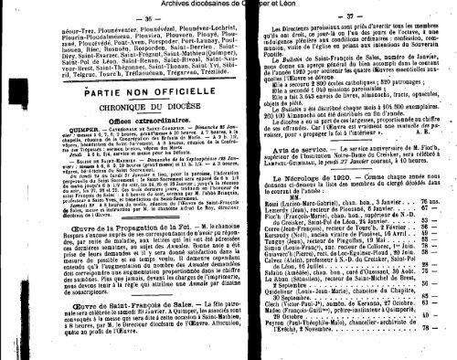 LA SEMAINE RELIGIEUSE - Diocèse de Quimper et du Léon