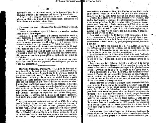 LA SEMAINE RELIGIEUSE - Diocèse de Quimper et du Léon