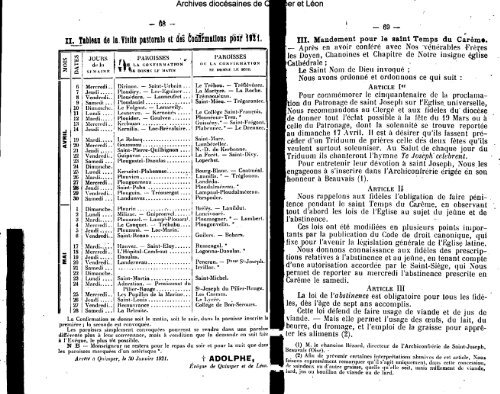 LA SEMAINE RELIGIEUSE - Diocèse de Quimper et du Léon