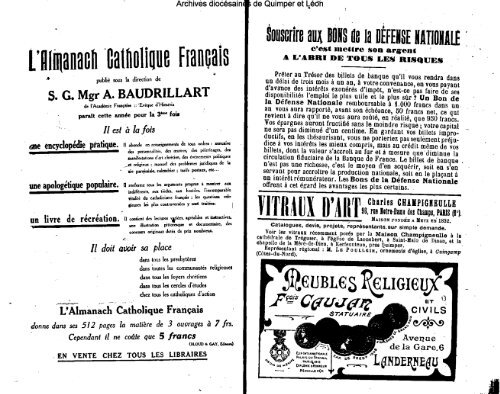 LA SEMAINE RELIGIEUSE - Diocèse de Quimper et du Léon