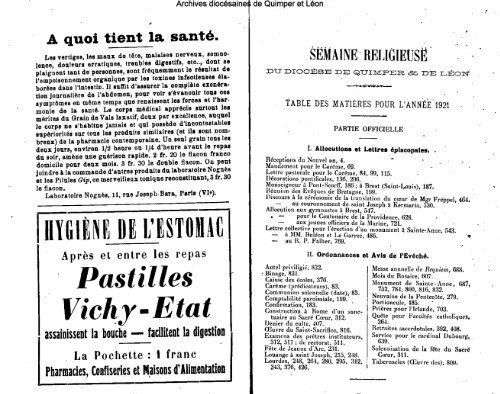 LA SEMAINE RELIGIEUSE - Diocèse de Quimper et du Léon