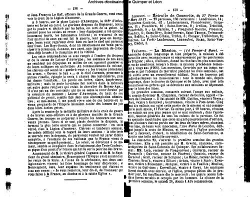 LA SEMAINE RELIGIEUSE - Diocèse de Quimper et du Léon