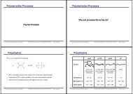 Polymerisation Processes Polymerisation Processes Polyethylene ...