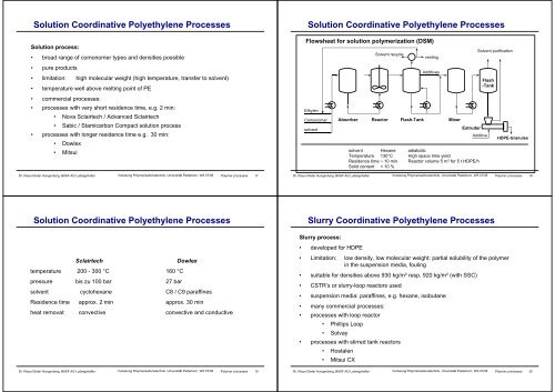 Polymerisation Processes Polymerisation Processes Polyethylene ...