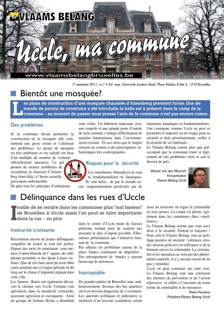 Bientôt une mosquée? Délinquance dans les rues d'Uccle