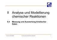 Messung und Auswertung kinetischer Daten