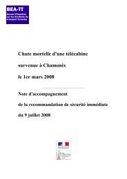 BEA-TT Chute mortelle d'une télécabine survenue à Chamonix le ...