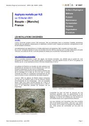 Asphyxie mortelle par H2S Le 15 février 2001 Baupte ... - Aria