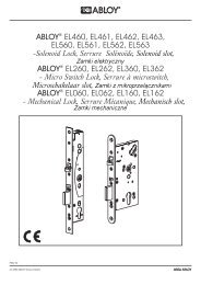 ABLOY® EL460, EL461, EL462, EL463, EL560, EL561, EL562, EL563